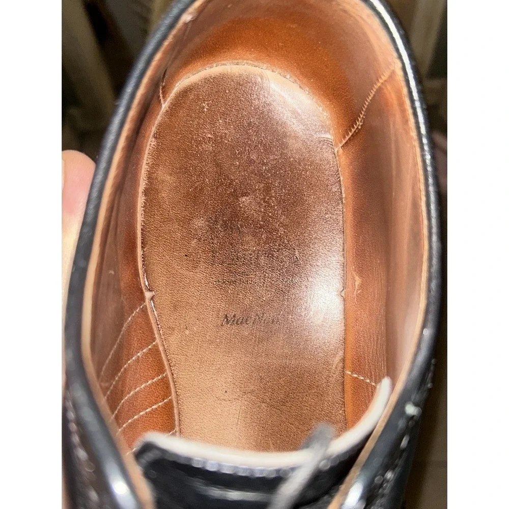 Allen Edmonds MacNeil Black Brogue Longwing Shoes Mens Sz 11.5 EEE Wide Formal